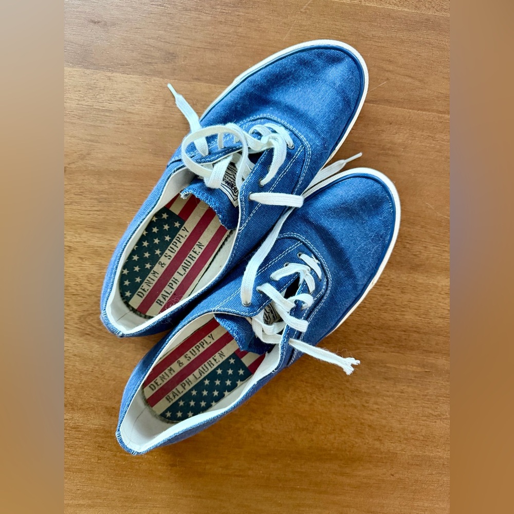 Ralph Lauren Denim & Supply Denim Blue Canvas Sneakers